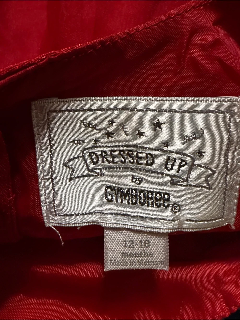 Gymboree Red Satin-Trim Tiered Bow Party Dress